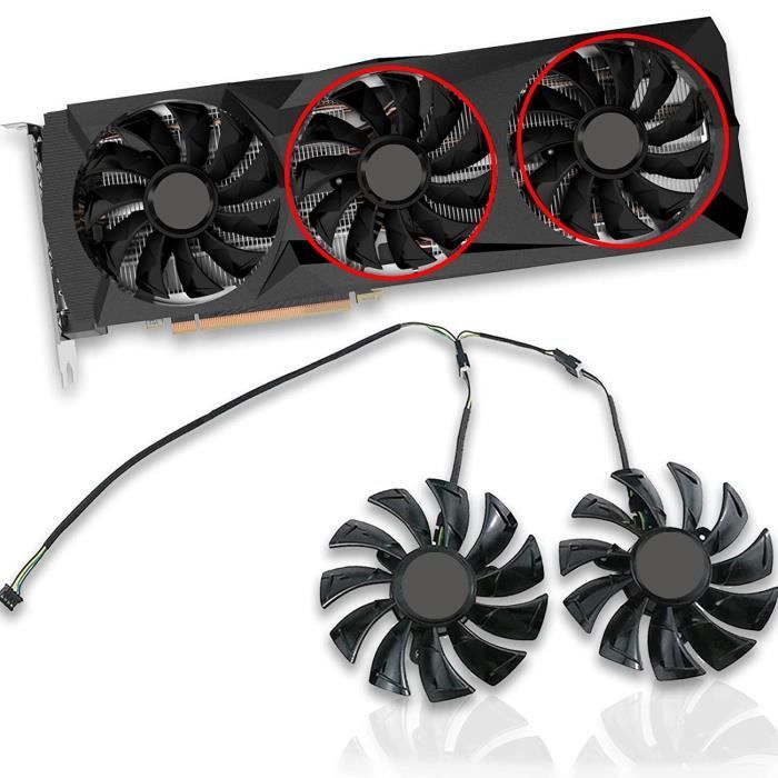 Ventilateur de refroidissement pour carte graphique ZOTAC GeForce RTX 2080 RTX 2080 Ti AMP Edition 87 mm GA92S2U DC 12 V 0 46 A476 Cdiscount Informatique