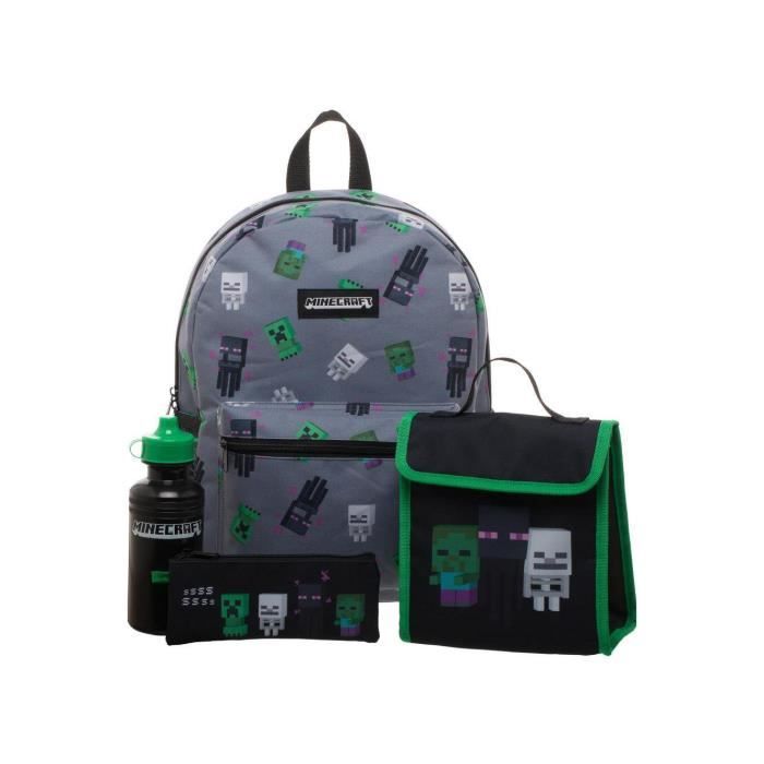 MINECRAFT - Back To School 4 Pcs Backpack Set - Cdiscount Bagagerie ...
