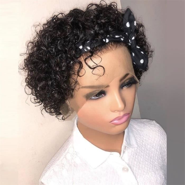 Perruque Lace Front Wig naturelle brésilienne Remy, cheveux courts bouclés,  pour femmes - Cdiscount Jeux - Jouets