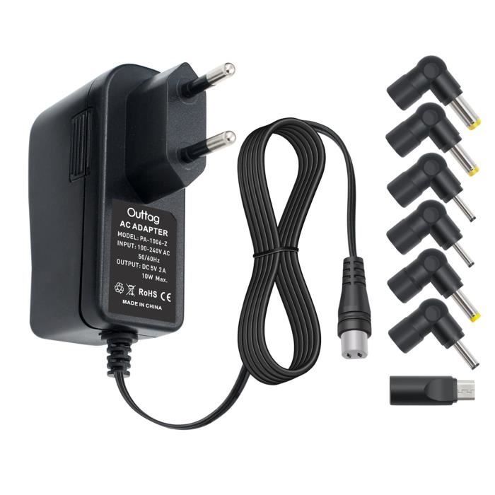 Outtag 10w Universel Alimentation Chargeur 5v 2a Ac Adaptateur Avec 7 Connecteur Pour Appareils Lcd Led Strips Routers Haut Par Prix Pas Cher Cdiscount