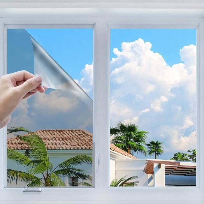 Film Miroir Fenêtre sans Tain Anti Chaleur Anti-Regard Contrôle de la  Température Protection pour Fenêtre