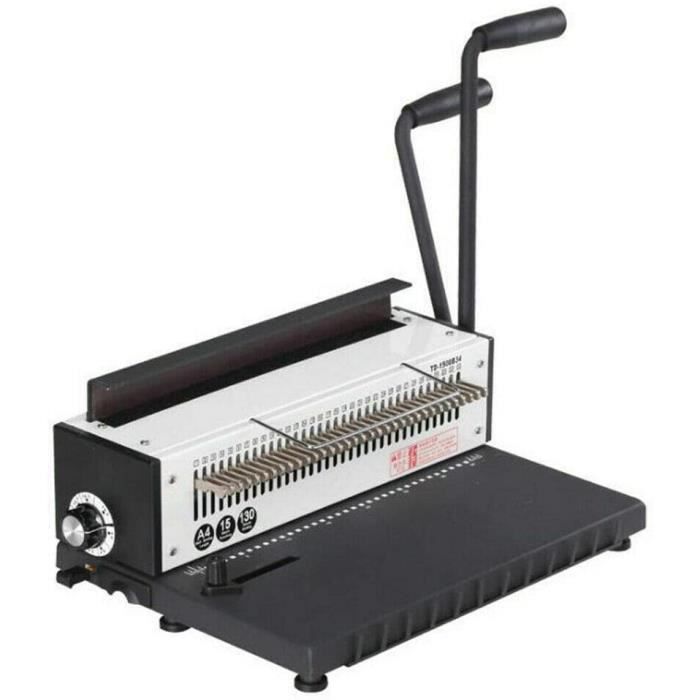 TIANSE Relieuse A4, 21 Trous, 450 Feuilles, Machine à Relier Spirale