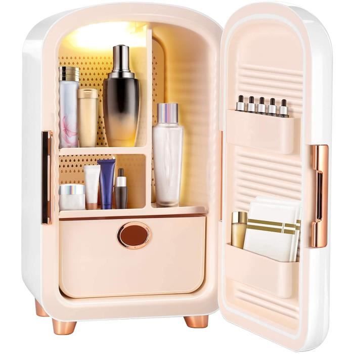 Professionnel Frigo de beauté,Mini réfrigérateur portatif du ménage 12L,Température constante Intelligente 10-18 ℃,pour Masque cosmétique