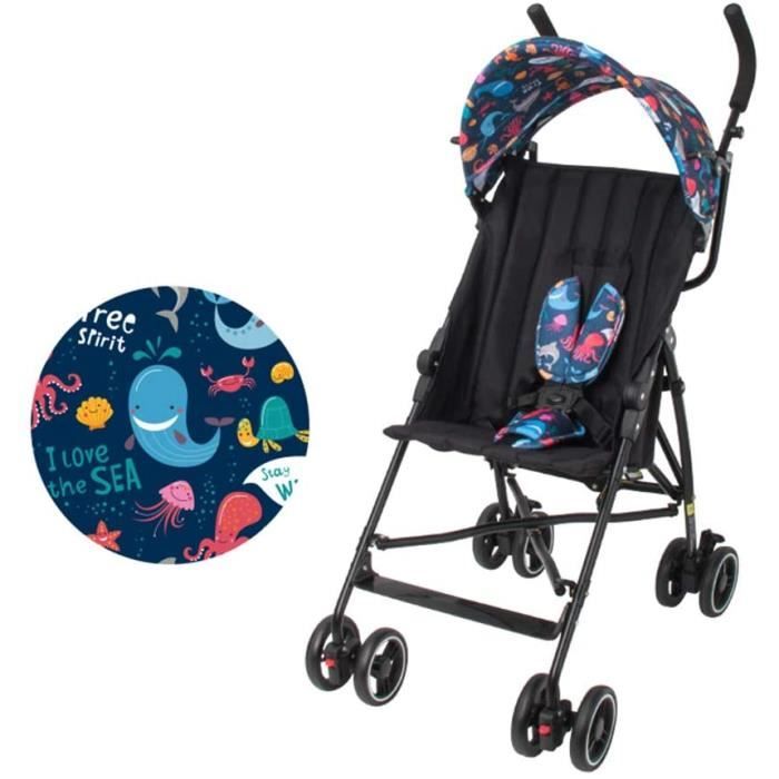 Poussette Canne Bébé Pliable Inclinable légère Compacte de Voyage