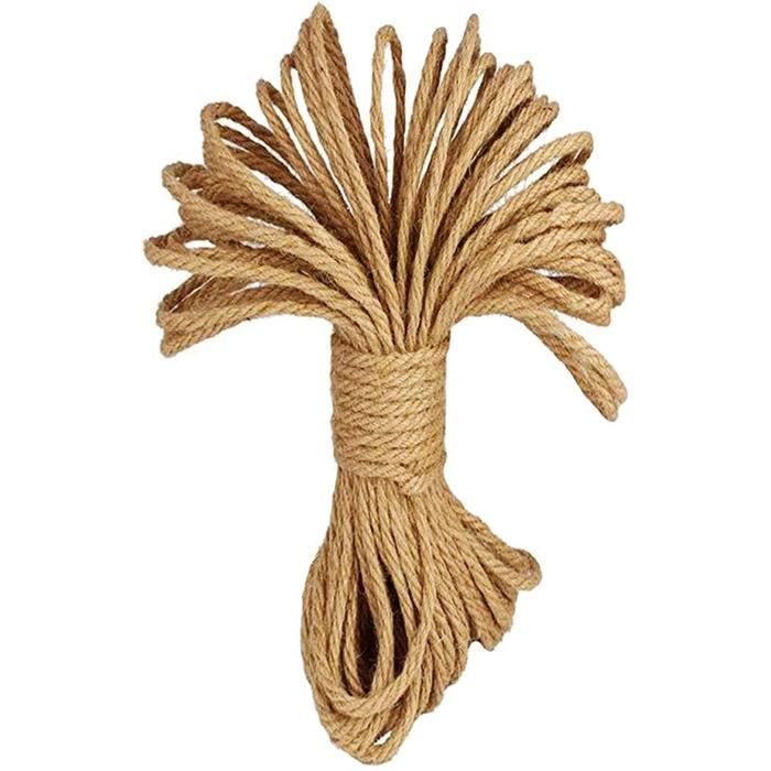 Cordon De Chanvre/jute 2 Mm - 10 Mètres Rose - Neuf - Pour Loisirs Créatifs