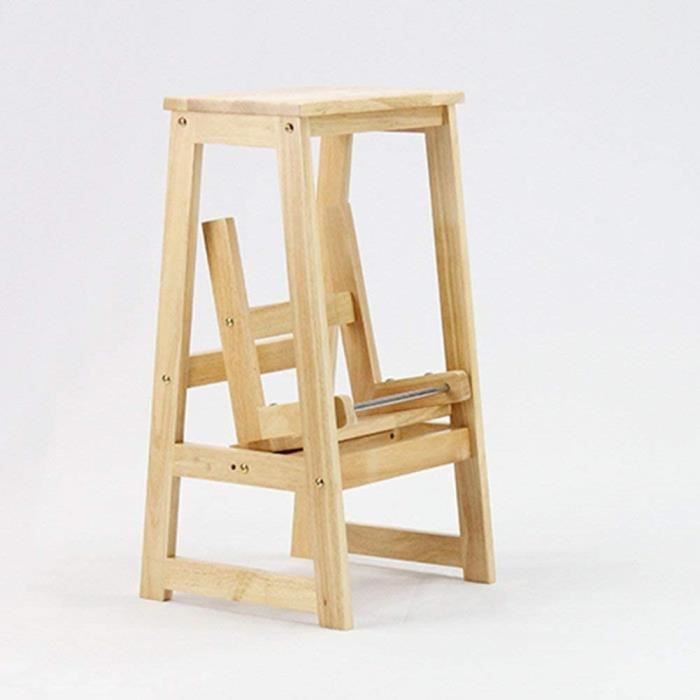 Chaise échelle En Acajou Massif – Tabouret Escabeau Vintage, Style Campagne, Assemblé