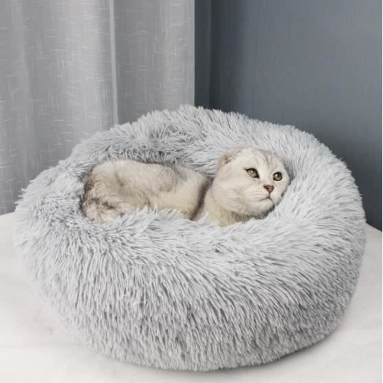 Panier Pour Chat Chien Chaud 60 Cm Gris Clair Coskf Cdiscount