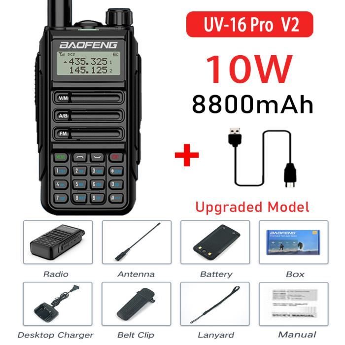 BAOFENG 5RM Ham Radio portable longue portée NOAA récepteur talkie