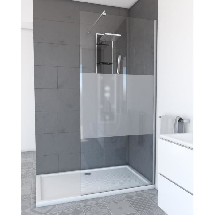 Paroi de douche à l'italienne ANTI CALCAIRE avec bande DEPOLIE — free download