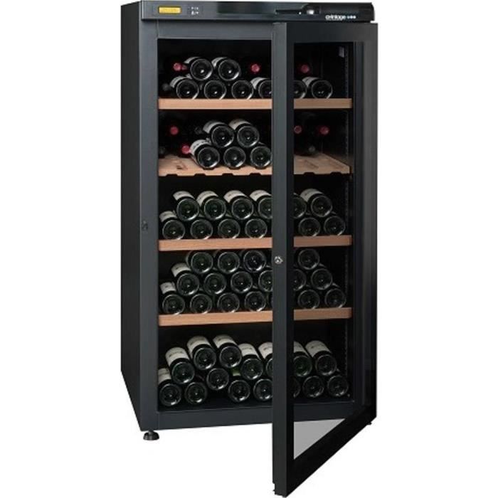Cave à vin de vieillissement 1 temp. 196 bouteilles Noir