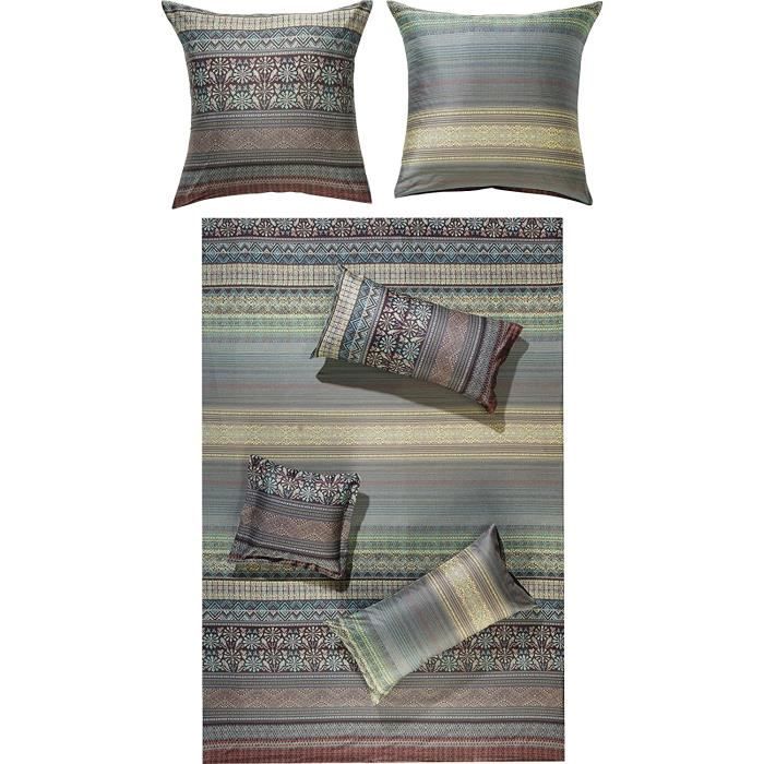 Bassetti Set di biancheria da letto in raso makò, rosso, 140 x