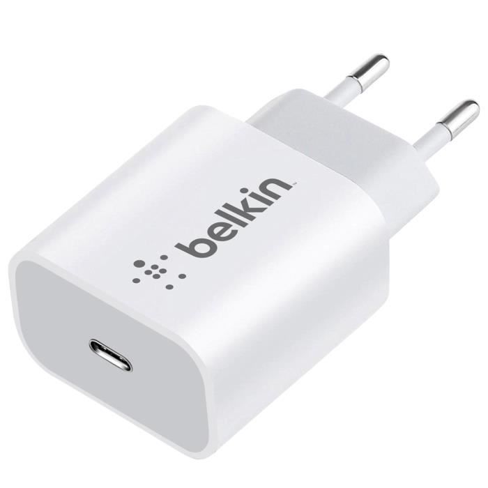 Chargeur Secteur USB-C Power Delivery 25W Format compact Belkin Blanc -  Cdiscount Informatique