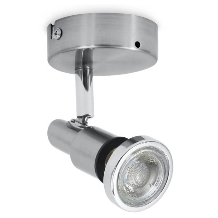 Plafonnier LED 1 spot éclairage plafond salle de bain IP44 spot luminaire plafond