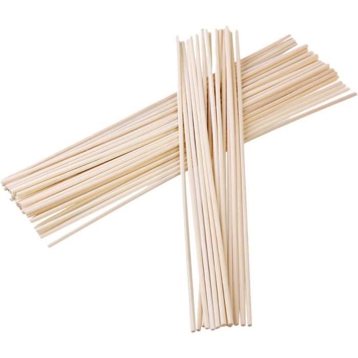 50 Bâtons De Roseau Naturels Pour Diffuseur D'huile - 30 Cm X 3,5 Mm - Recharge Parfum D'ambiance - 11