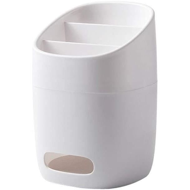 SUPVOX - Porte-Couverts De Cuisine Avec Égouttoir Intégré - 18x18x18 Cm - Plastique Gris - Rangement Cuillères, Spatules, Baguettes