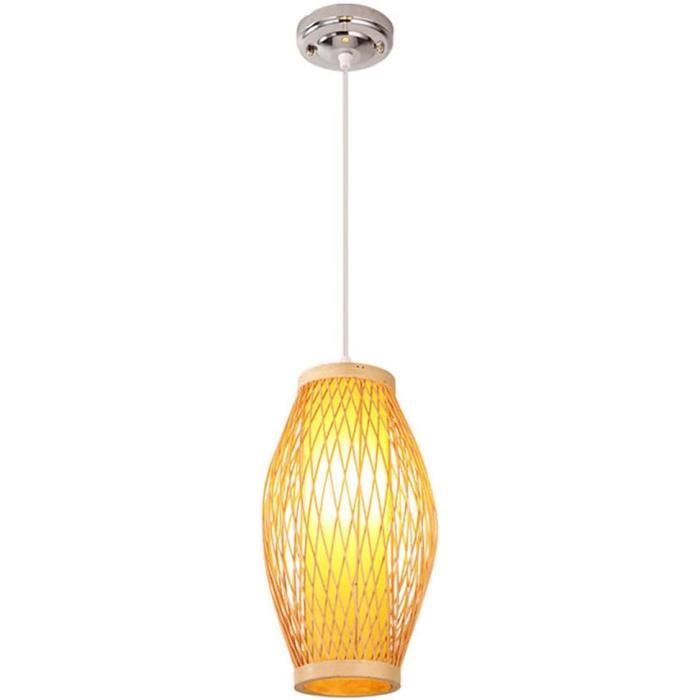 Lustre Suspendu En Bambou Et Rotin - 3 Lumières, Forme De Fleur - Style Vintage/rétro Pour Cuisine, Salle à Manger, Salon