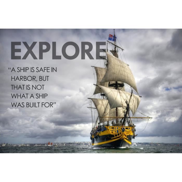 Poster Affiche Explore Citation Inspirante Anglais Motivation 42cm X 61cm Cdiscount Maison