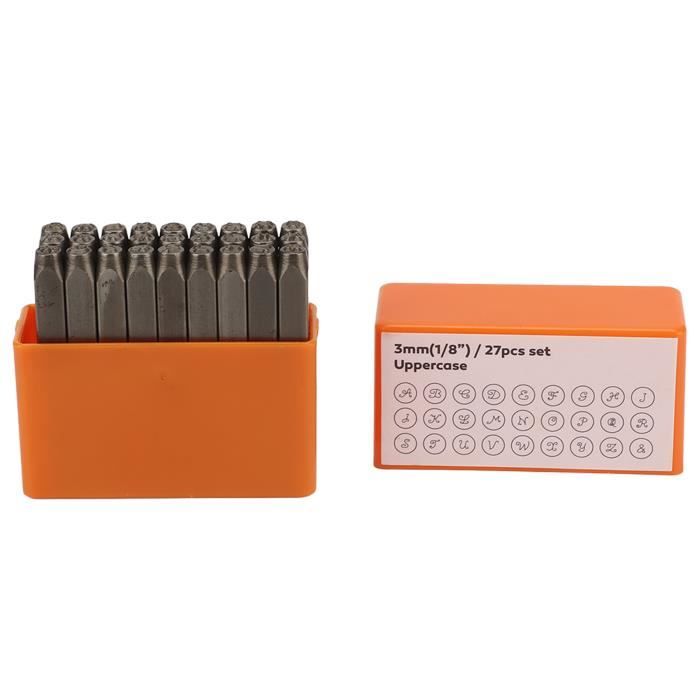 26pcs Outils De Poinçon Lettres A-Z – Tampons Métal Pour Cuir, Ceintures, Sacs & Artisanat