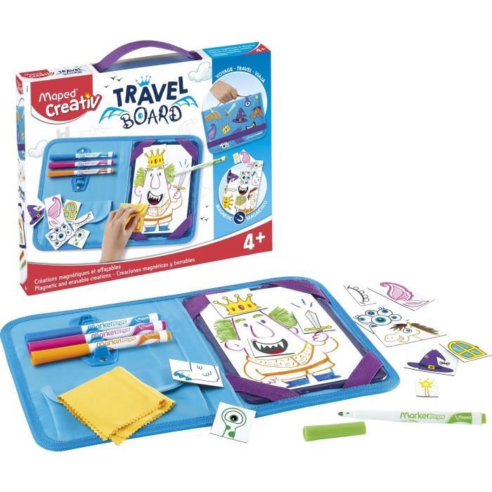 MAPED CREATIV - Travel Board - Ardoise nomade Dessins Magn&eacute;tiques et Effacables
