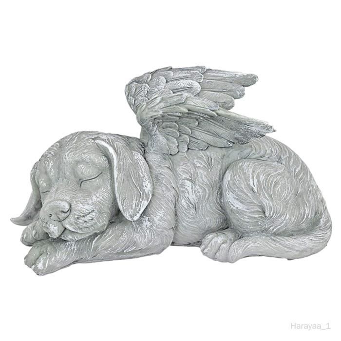 Porte-clés Ange Endormi En Acrylique - Forme De Chien Avec Ailes, Dimensions 10x7 Cm, Décoration Mignonne