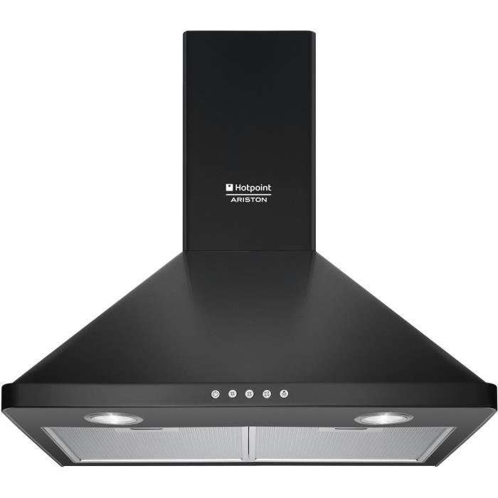 Hotpoint Ariston Hotte Decorative Murale Style Hnp6 5scm K Ha Hnp 6 5s Cm K Ha Noir Achat Vente Hotte Cdiscount