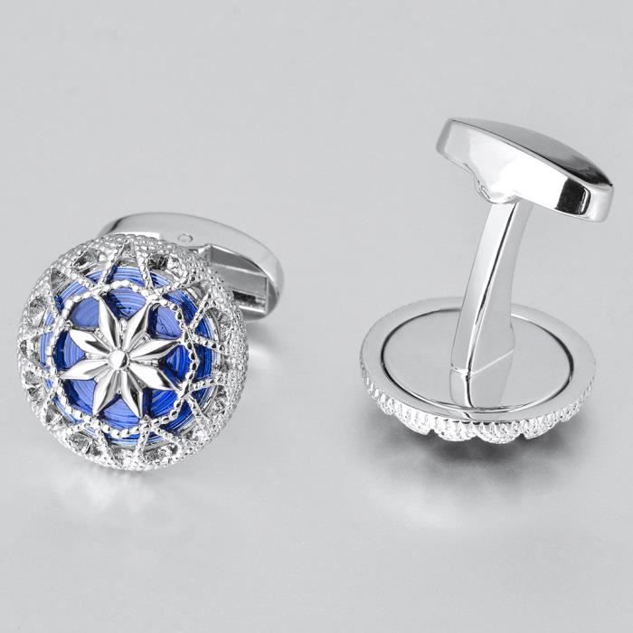 Boutons De Manchettes Jonwo Classique Carré Brillant - Coffret Cadeau Élégant
