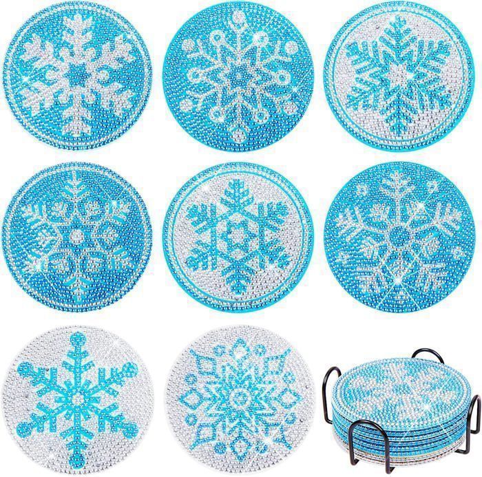 Lot De 6 Sous-Verres En Céramique – Fait Main – Décor Peint – Grèce – Multicouleur