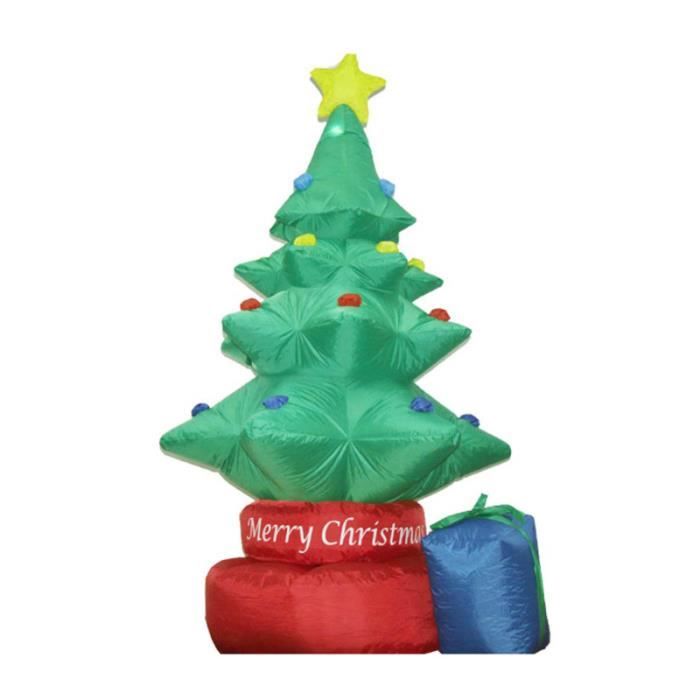 Sapin de Noël gonflable de 2,1 m sapin de Noël rotatif avec sac cadeau
