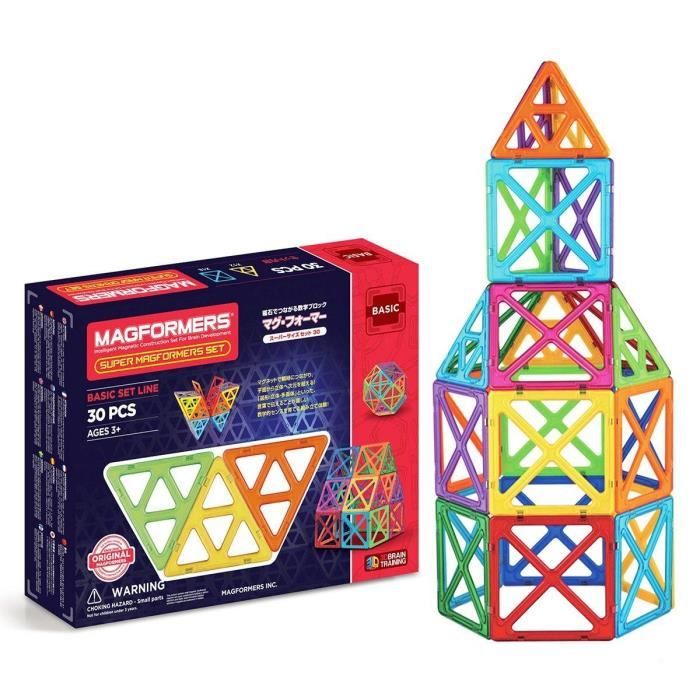 MAGFORMERS Super Set Jeux de construction 30 pi ces Magformer