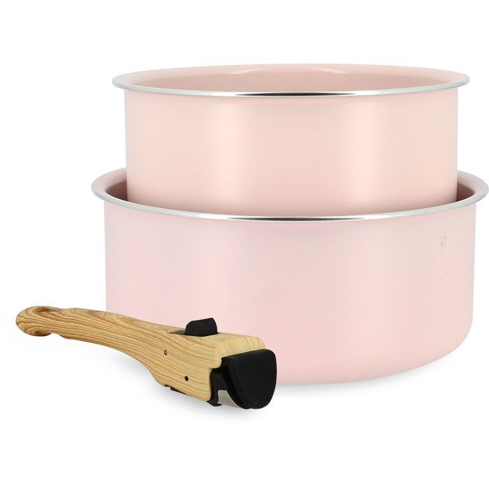 Batterie de cuisine MENASTYL Colorama Aluminium 2 casseroles + 1 poignée Coloris - vue 2