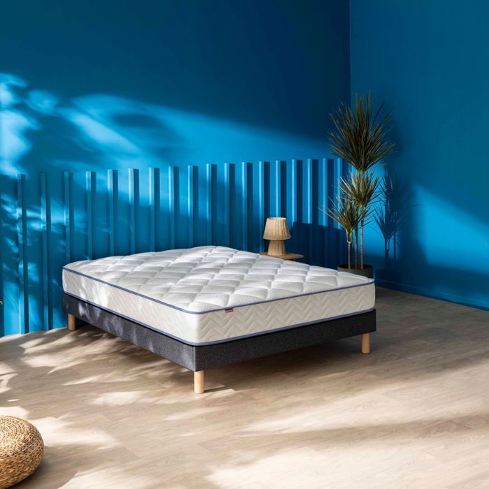 Matelas ressorts ensachés + mousse mémoire Merinos SWEETY 90x190