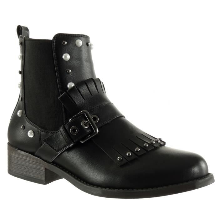 bottines motard femme