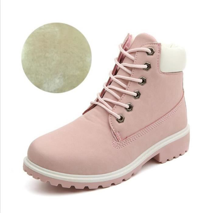 bottines femme rose