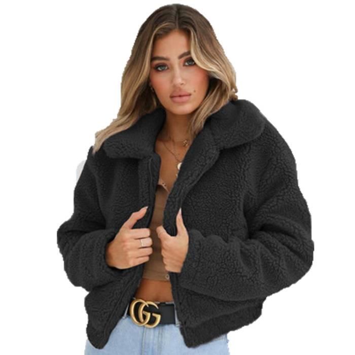 Blouson col mouton discount femme