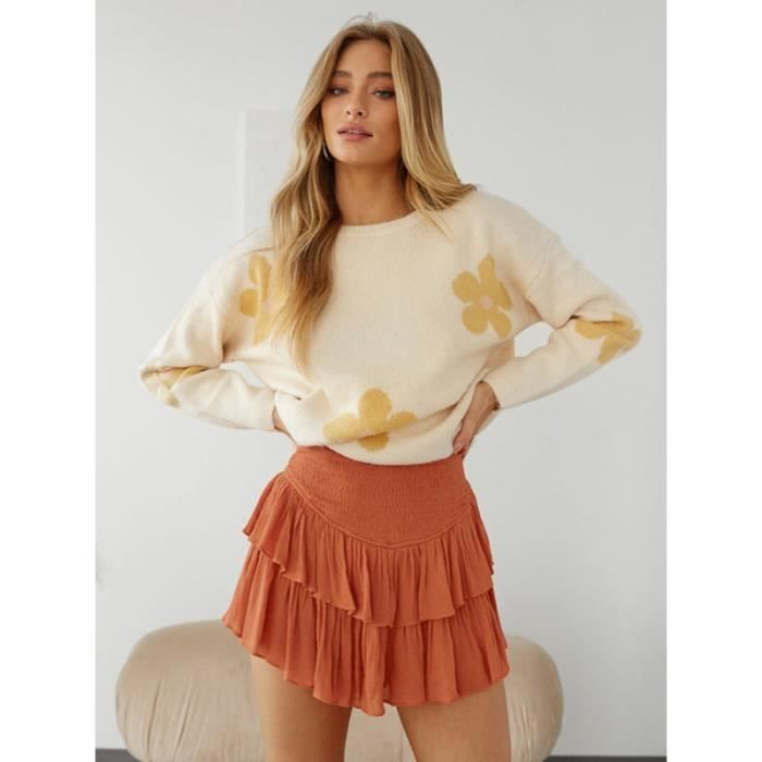 Short Nouveau À Volants Taille Haute Femme Pole Dance Hot Pants Mini