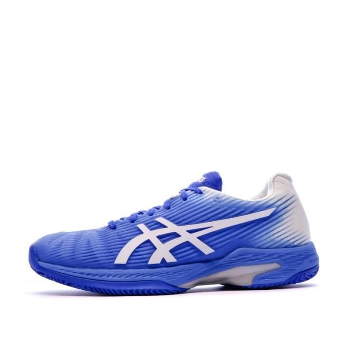 Chaussures Tennis Bleues Femme Asics Solution Speed FF Clay
