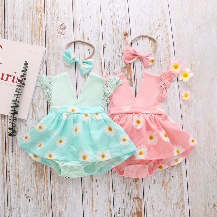 Une barboteuse Infantile bébé filles à volants imprimé pastèque barboteuse body glands shorts