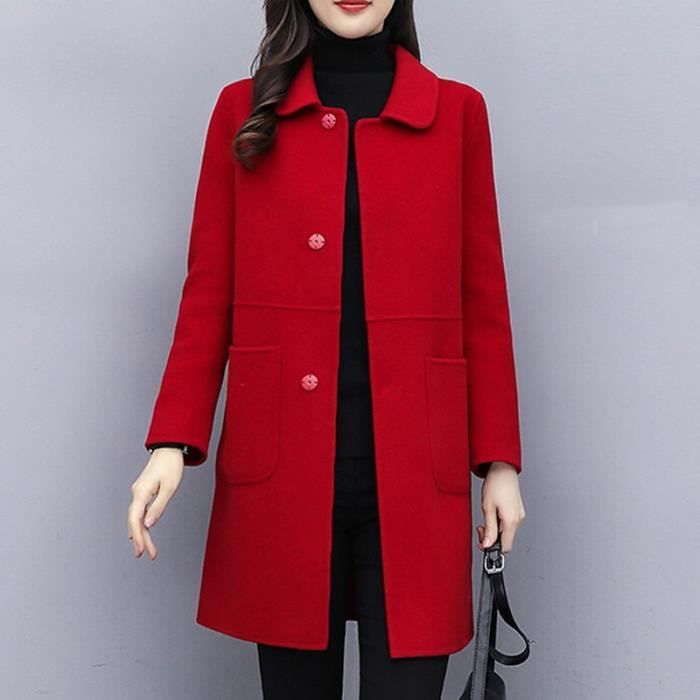 Veste laine shop rouge femme