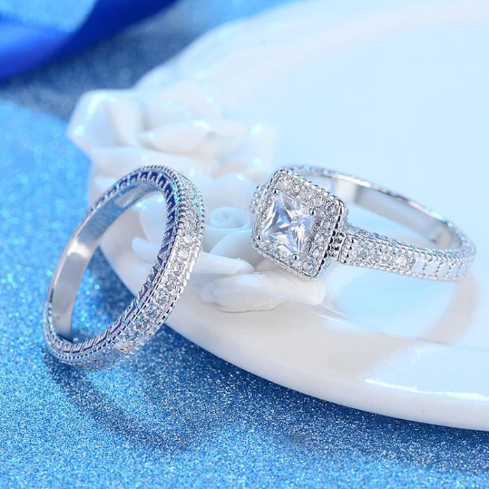 Bague Éternité En Acier Inoxydable Avec Cristaux De Couleur - 6mm - Tailles 5-12