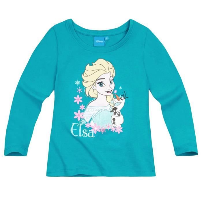 T shirt top fille manche longue