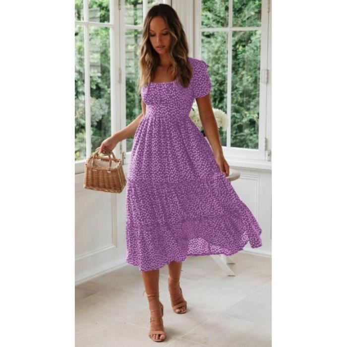 Mini Robe BCBG Max Azria En Modal Bleu Violet - Taille XXS - Manches Bouffantes