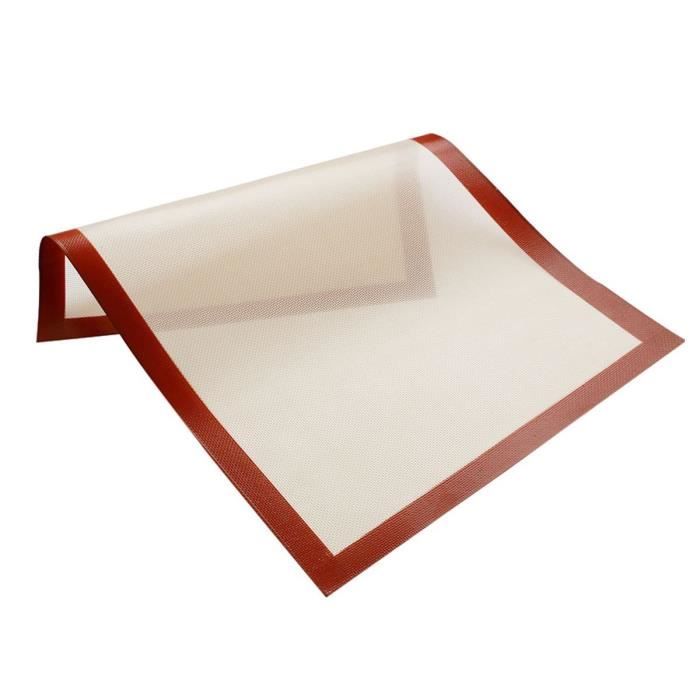 1 piece tapis feuille de cuisson reutilisable antiadhesif silicone fibre de verre pour barbecue patisserie cdiscount maison