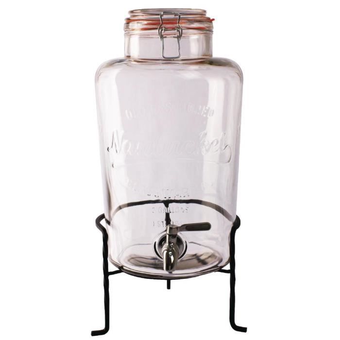 Olympia Distributeur d'Eau Rétro en Verre avec Socle 8,5 L - vue 1