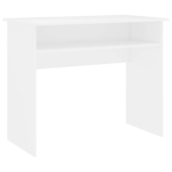 Bureau - OMABETA - M22195 - Blanc - Bois dingénierie - 90x50x74 cm