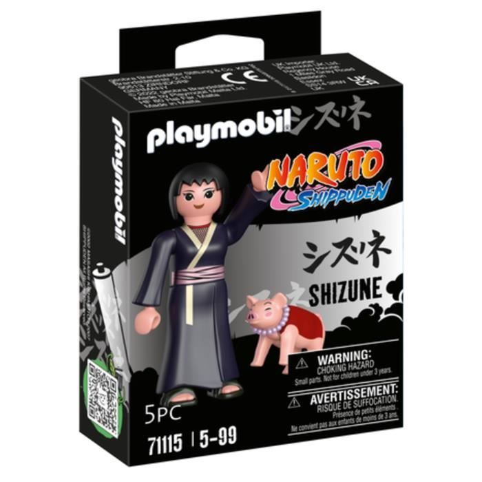 playmobil - 71115 - shizune - naruto shippuden - figurine kunoichi avec tonton le cochon