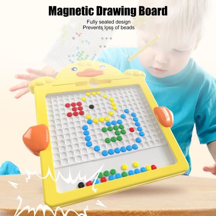 Tableau Magnétique Shiba Et Ours – Dessin Avec Stylo Aimanté, Billes Colorées – Portable, éducatif, 6-12 Ans