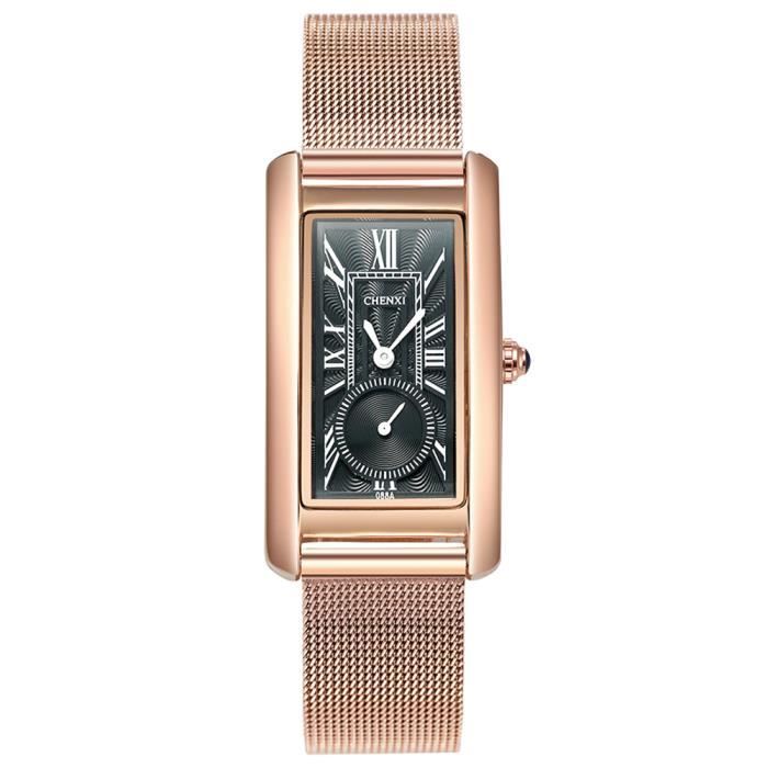 Montre quartz étanche avec bracelet en acier