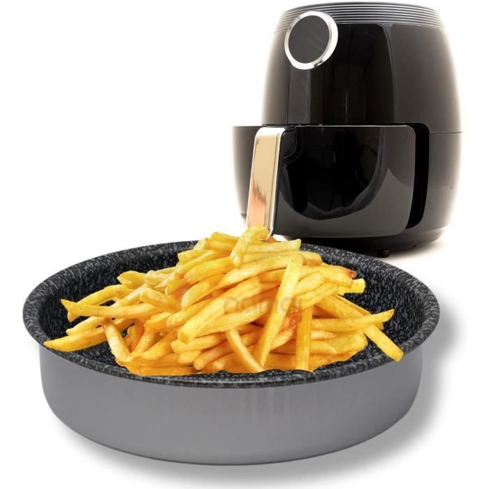 Plat Pour Air Fryer 20Cm, Adapté Au LaveVaisselle, Aluminium, Accessoires Air Fryer, Plat Air