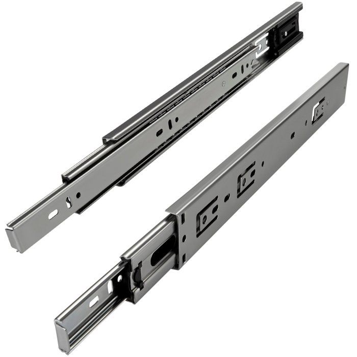 5 Paires De Coulisses A Billes Tiroirs À Sortie Totale, Fermeture Amortie, L 650 Mm à Prix Carrefour