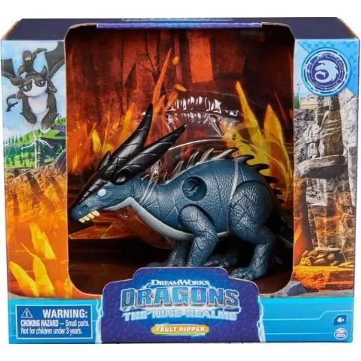 Coffret Dragons Les neuf Royaumes Dragon Tornade Sismique Noir Avec Battement Des Ailes Set Figurine 1 Carte Tigre Personnage